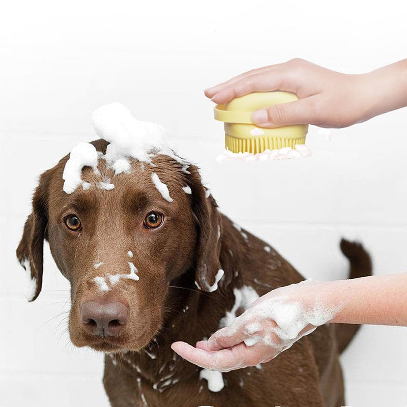 Escova de Banho para Pets 2 em 1
