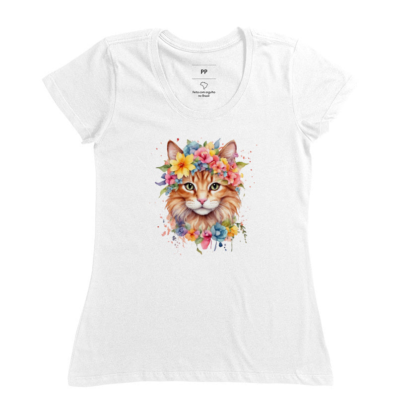 Camiseta Meow Flowers